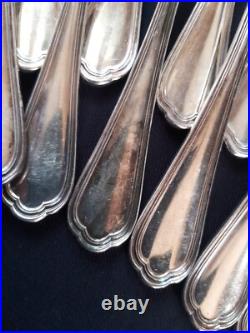 Christofle modèle SPATOURS, 12 couverts de table en métal argenté, 24 pièces