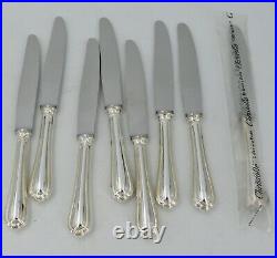 Christofle modèle Spatours, 8 couteaux à entremets/dessert/fromage métal argenté