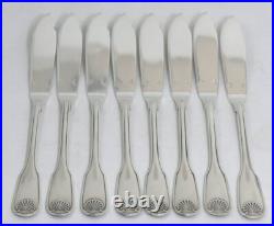 Christofle modèle Vendôme/Arcantia, 8 couteaux à poisson, métal argenté
