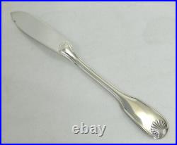 Christofle modèle Vendôme/Arcantia, 8 couteaux à poisson, métal argenté