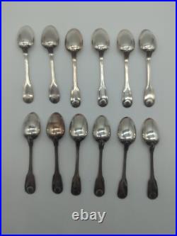 Christofle modèle Vendôme coffret 12 cuillères à moka métal argenté