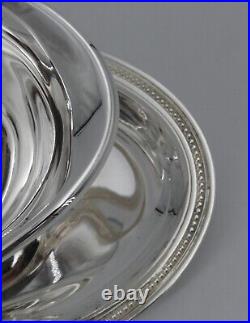 Christofle saucière modèle Perles en métal argenté, état proche du neuf