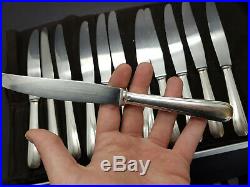 Christofle série de 12 couteaux métal argentée modèle América