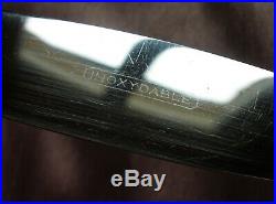Coffret 12 couteaux manches métal argenté & lames inox modèle Louis XV / Régence