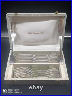 Coffret 12 couverts à poisson CHRISTOFLE ALFENIDE Métal Argenté modèle Coquille