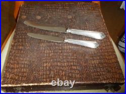 Coffret 24 couteaux ERCUIS modèle Spatours en métal argenté 12 grands 12 petits