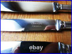 Coffret de 12 beaux petits couteaux à entremet dessert Christofle modèle Cluny