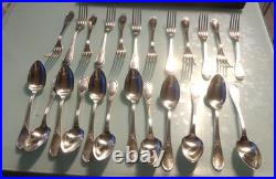 Coffret de 12 cuillères & fourchettes de service métal argenté ERCUIS modèle