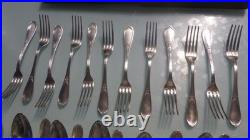 Coffret de 12 cuillères & fourchettes de service métal argenté ERCUIS modèle
