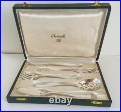 Coffret de 5 couverts Christofle modèle America en métal argenté