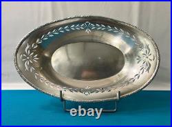 Corbeille a fruits pain CHRISTOFLE GALLIA modèle LAURIERS métal argenté 33 cm