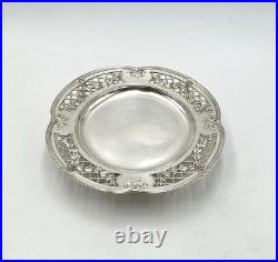 Coupe sur pied ajouré CHRISTOFLE GALLIA modèle RUBANS LAURIER métal argenté 25cm