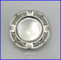 Coupe sur pied ajouré CHRISTOFLE GALLIA modèle RUBANS LAURIER métal argenté 25cm