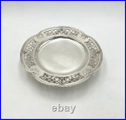 Coupe sur pied ajouré CHRISTOFLE GALLIA modèle RUBANS LAURIER métal argenté 25cm