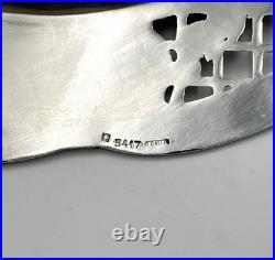Coupe sur pied ajouré CHRISTOFLE GALLIA modèle RUBANS LAURIER métal argenté 25cm