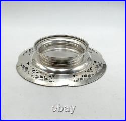 Coupe sur pied ajouré CHRISTOFLE GALLIA modèle RUBANS LAURIER métal argenté 25cm