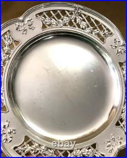 Coupe sur pied / compotier GALLIA CHRISTOFLE modèle RUBANS LAURIER métal argenté