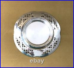 Coupe sur pied / compotier GALLIA CHRISTOFLE modèle RUBANS LAURIER métal argenté