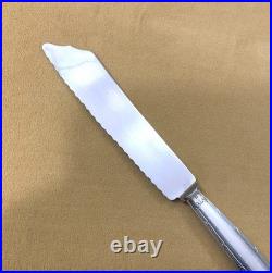 Couteau à pain CHRISTOFLE modèle RUBANS métal argenté Couvert de service 26 cm