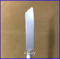 Couteau à pain CHRISTOFLE modèle RUBANS métal argenté Couvert de service 26 cm