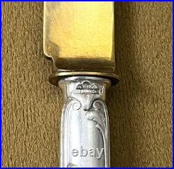 Couteaux à entremet / fruits CHRISTOFLE modèle CHRYSANTHEMES métal argenté 21 cm