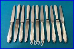 Couteaux a entremets CHRISTOFLE modèle ALBATROS métal argenté 20 cm couvert