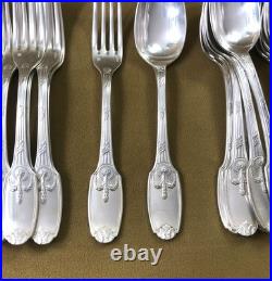 Couvert à entremet CHRISTOFLE modèle DELAFOSSE métal argenté Cuillère Fourchette