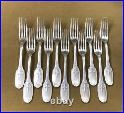 Couvert à entremet CHRISTOFLE modèle DELAFOSSE métal argenté Cuillère Fourchette