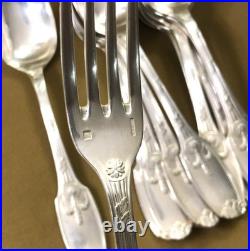 Couvert à entremet CHRISTOFLE modèle DELAFOSSE métal argenté Cuillère Fourchette