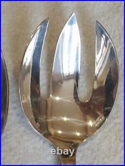 Couvert à salade CHRISTOFLE en métal argenté modèle Villeroy ref 937