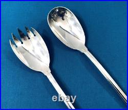 Couvert de service à salade SFAM modèle SANS GENE / EMPIRE métal argenté 25,5 cm