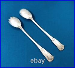 Couvert de service à salade SFAM modèle SANS GENE / EMPIRE métal argenté 25,5 cm