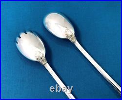 Couvert de service à salade SFAM modèle SANS GENE / EMPIRE métal argenté 25,5 cm