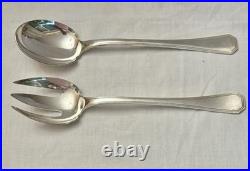 Couverts A Salade En Metal Argente Modele America Art Deco Christofle