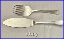 Couverts A Servir Le Poisson Metal Argente Modele America Art Deco Christofle