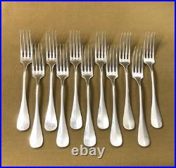 Couverts à entremet CHRISTOFLE modèle BAGUETTE FIDELIO métal argenté 18,5 cm