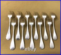 Couverts à entremet CHRISTOFLE modèle BAGUETTE FIDELIO métal argenté 18,5 cm