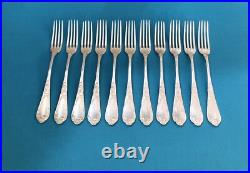 Couverts à entremets BOULENGER modèle TULIPE métal argenté ART NOUVEAU table