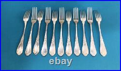 Couverts à entremets BOULENGER modèle TULIPE métal argenté ART NOUVEAU table