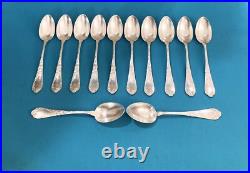 Couverts à entremets BOULENGER modèle TULIPE métal argenté ART NOUVEAU table