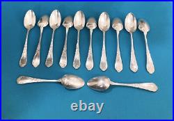 Couverts à entremets BOULENGER modèle TULIPE métal argenté ART NOUVEAU table