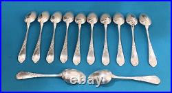 Couverts à entremets BOULENGER modèle TULIPE métal argenté ART NOUVEAU table