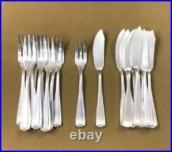 Couverts à poisson ART DECO métal argenté BOULENGER modèle BETTY ménagère Table