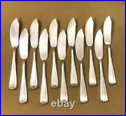 Couverts à poisson ART DECO métal argenté BOULENGER modèle BETTY ménagère Table