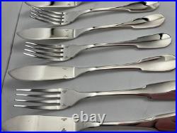 Couverts à poisson Christofle modèle Cluny x14 en métal argenté TBE