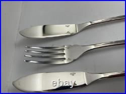 Couverts à poisson Christofle modèle Cluny x14 en métal argenté TBE
