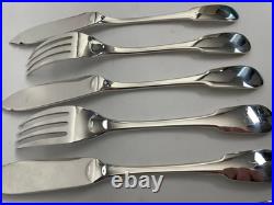 Couverts à poisson Christofle modèle Cluny x14 en métal argenté TBE