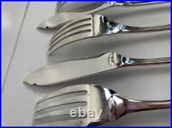 Couverts à poisson Christofle modèle Cluny x14 en métal argenté TBE