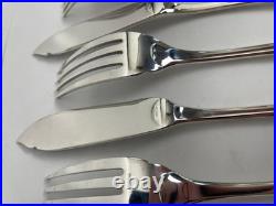Couverts à poisson Christofle modèle Cluny x14 en métal argenté TBE