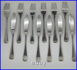 Couverts à poisson x6 Christofle modèle América en métal argenté bon état